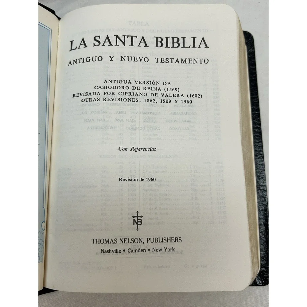 SANTA BIBLIA Holy Bible 1980 Reina-Valera Version References 1054x T. Nelson VTG